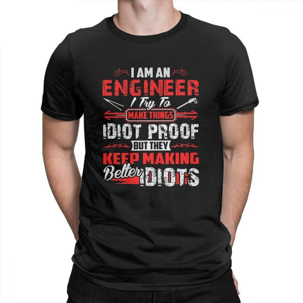 I Am An Engineer Black T-Shirt